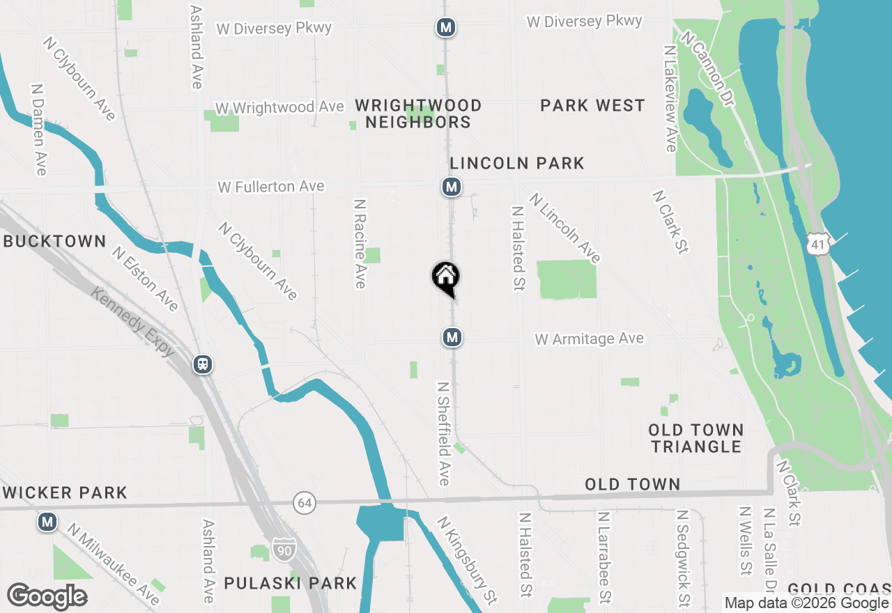 Map of 2057 N Sheffield Avenue #2R, Chicago, IL 60614