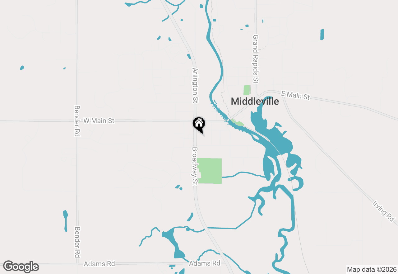 Map of 215 S Broadway Street, Middleville, MI 49333