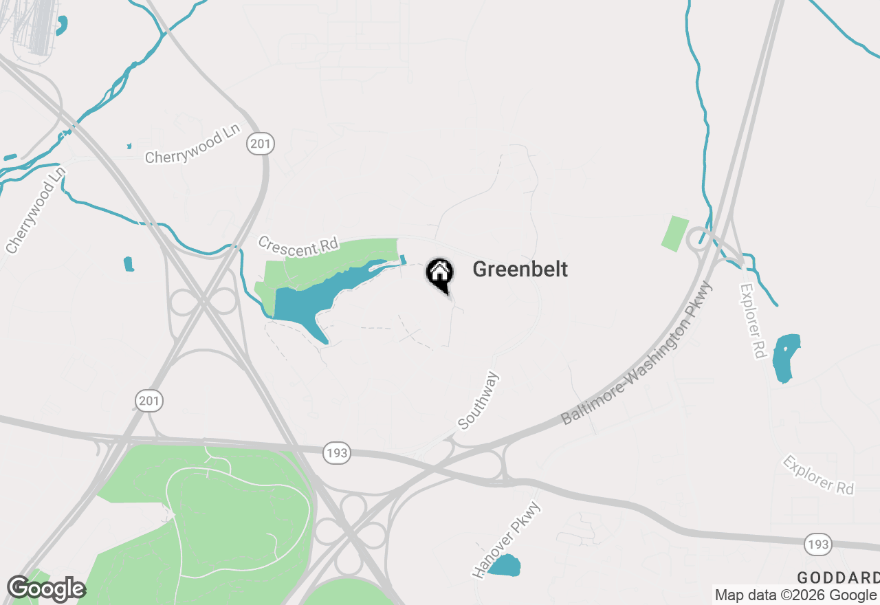 Map of 18 Lakeside Drive, Greenbelt, MD 20770
