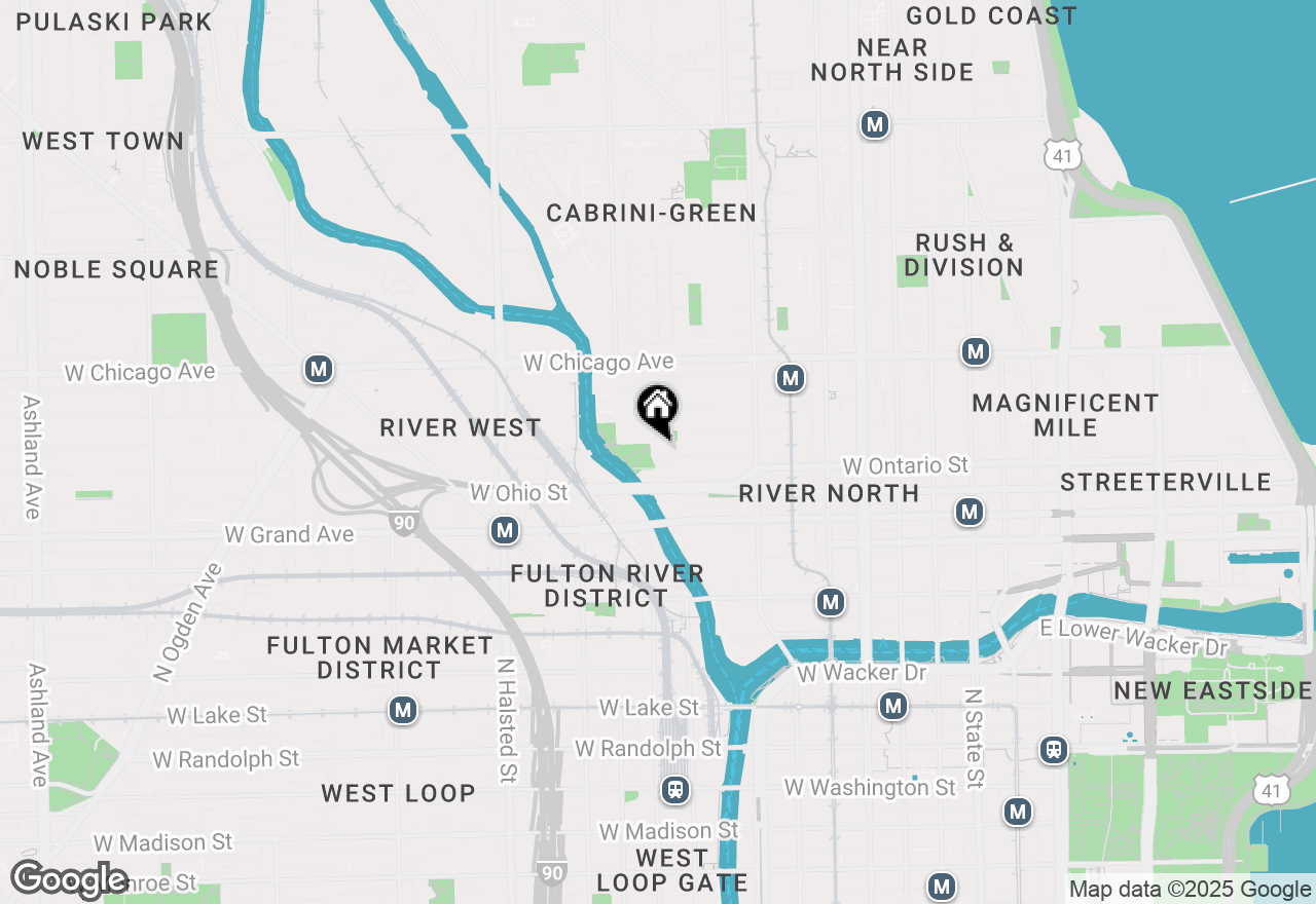 Map of 653 N Kingsbury Street #2308, Chicago, IL 60654