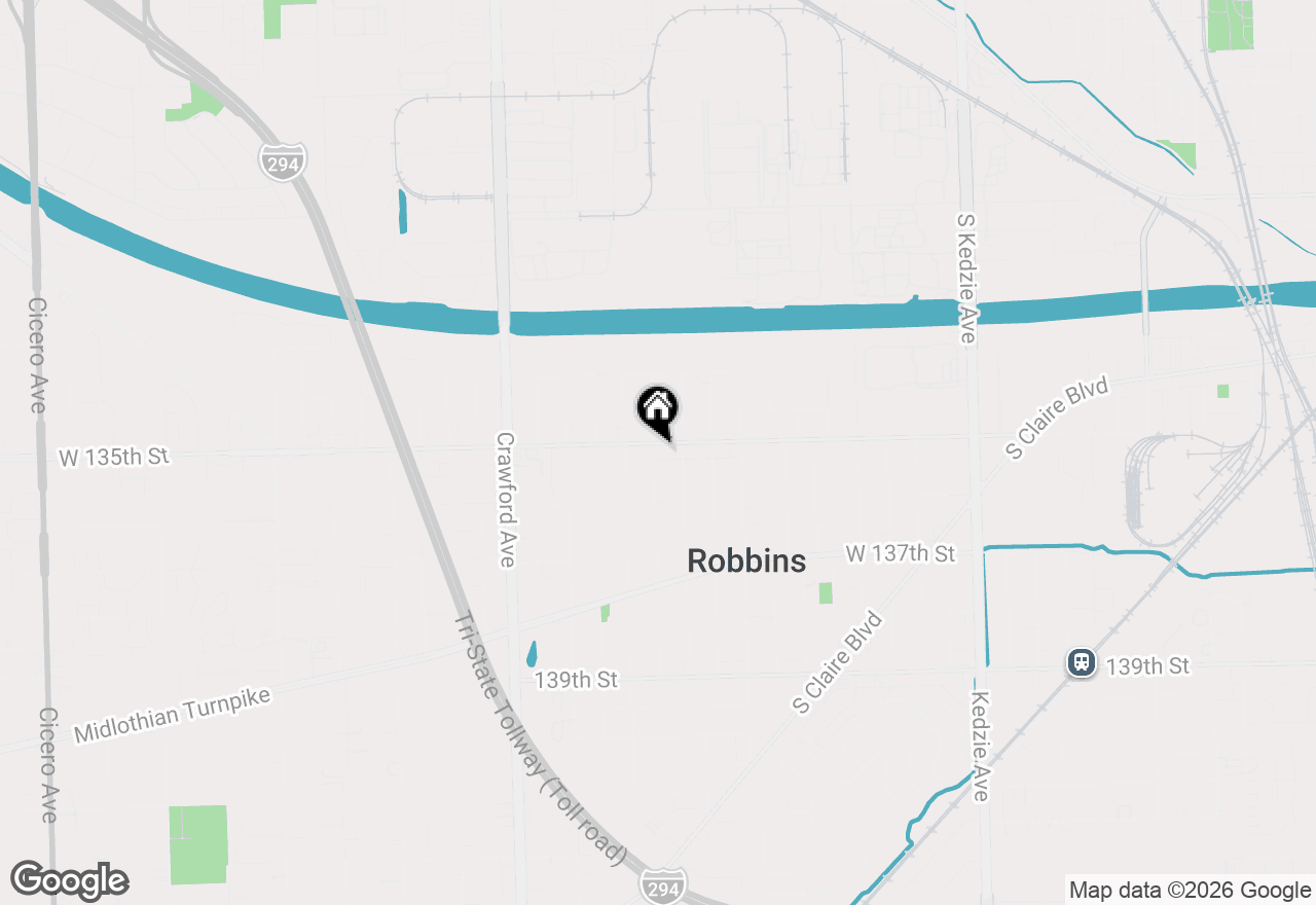 Map of 3743 W 135th Street, Robbins, IL 60472