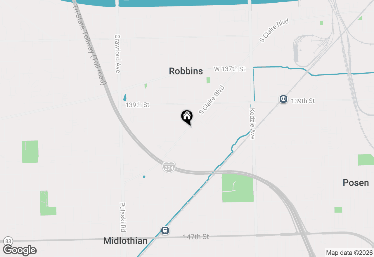 Map of 2808 W 140th Place, Blue Island, IL 60406