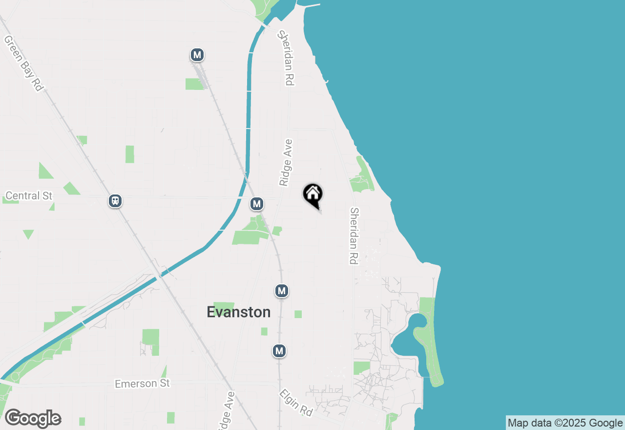 Map of 725 Milburn Street, Evanston, IL 60201