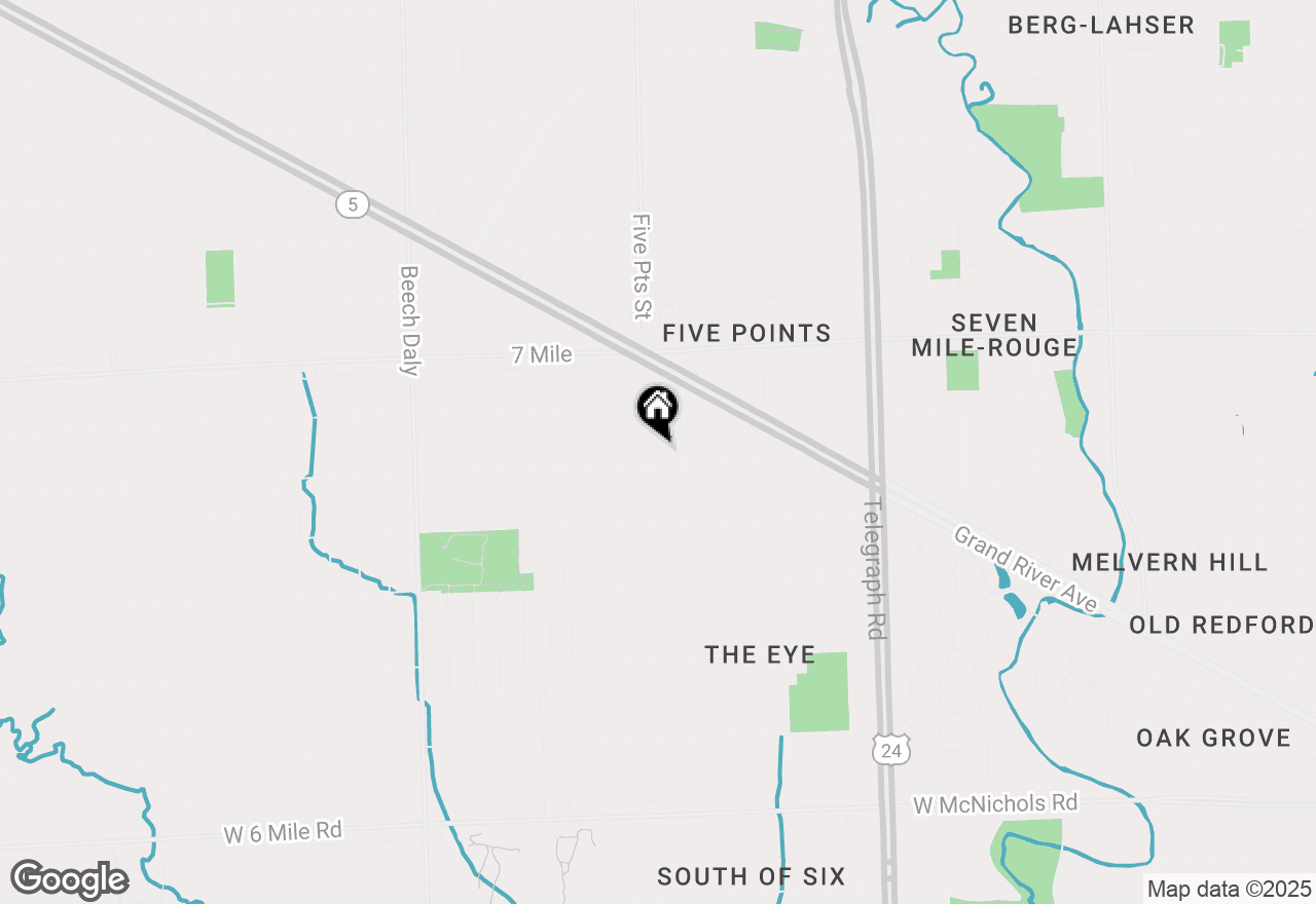Map of 18626 Five Points Street, Redford, MI 48240