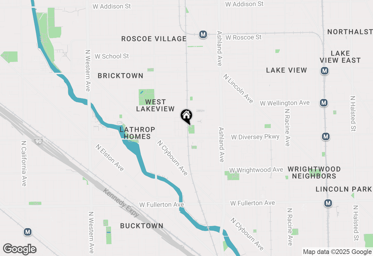 Map of 1800 W Diversey Parkway #F, Chicago, IL 60614