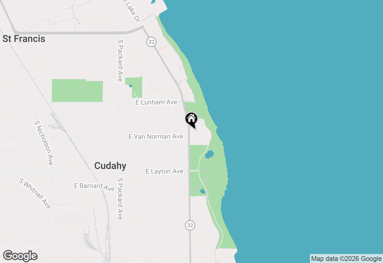 Map of 4462 S Lake Dr, Cudahy, WI 53110