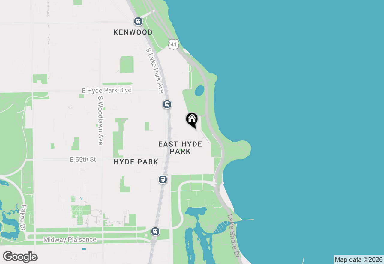 Map of 5401 S Hyde Park Boulevard #1206, Chicago, IL 60615