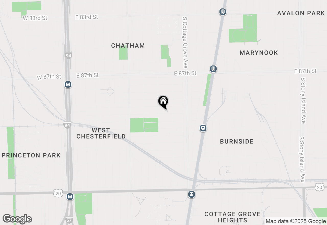 Map of 619 E 89th Place #2N, Chicago, IL 60619