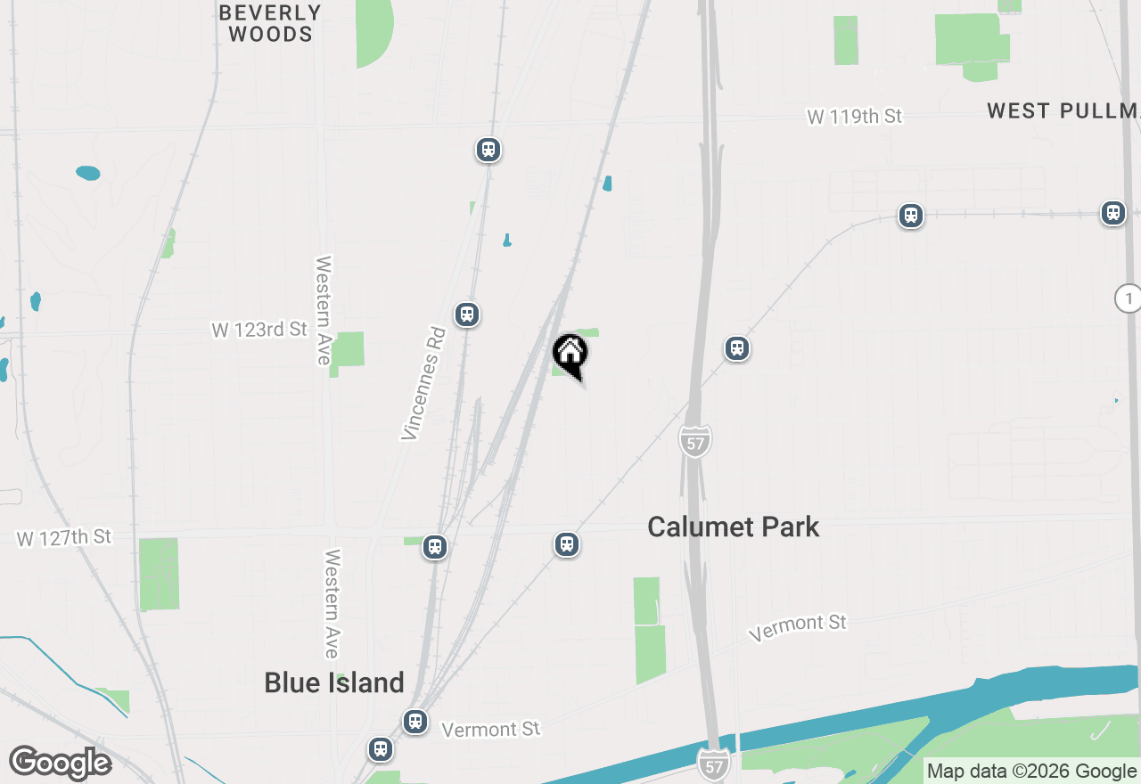 Map of 12412 S Lincoln Street, Calumet Park, IL 60827