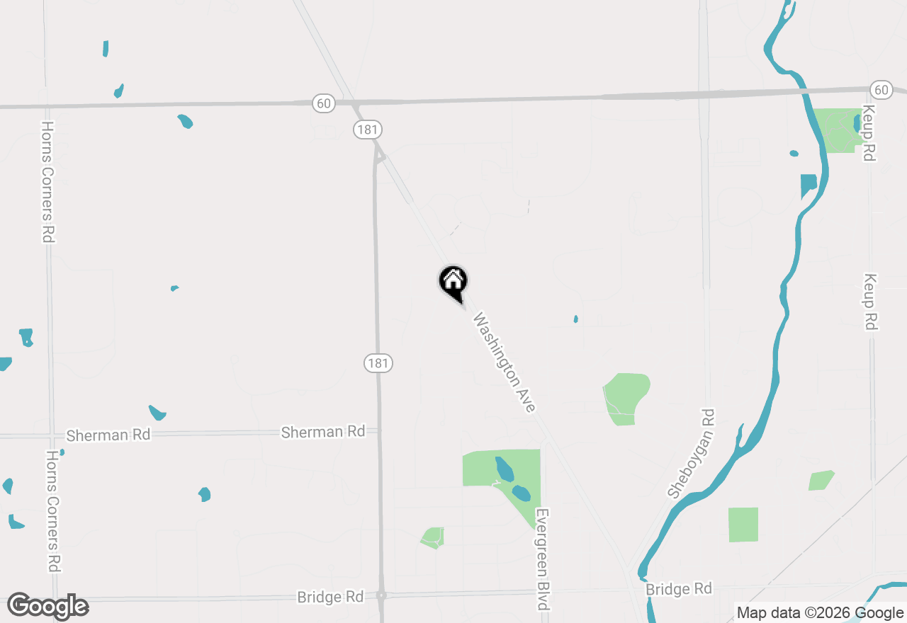 Map of W72N1047 Hampton Ave, Cedarburg, WI 53012