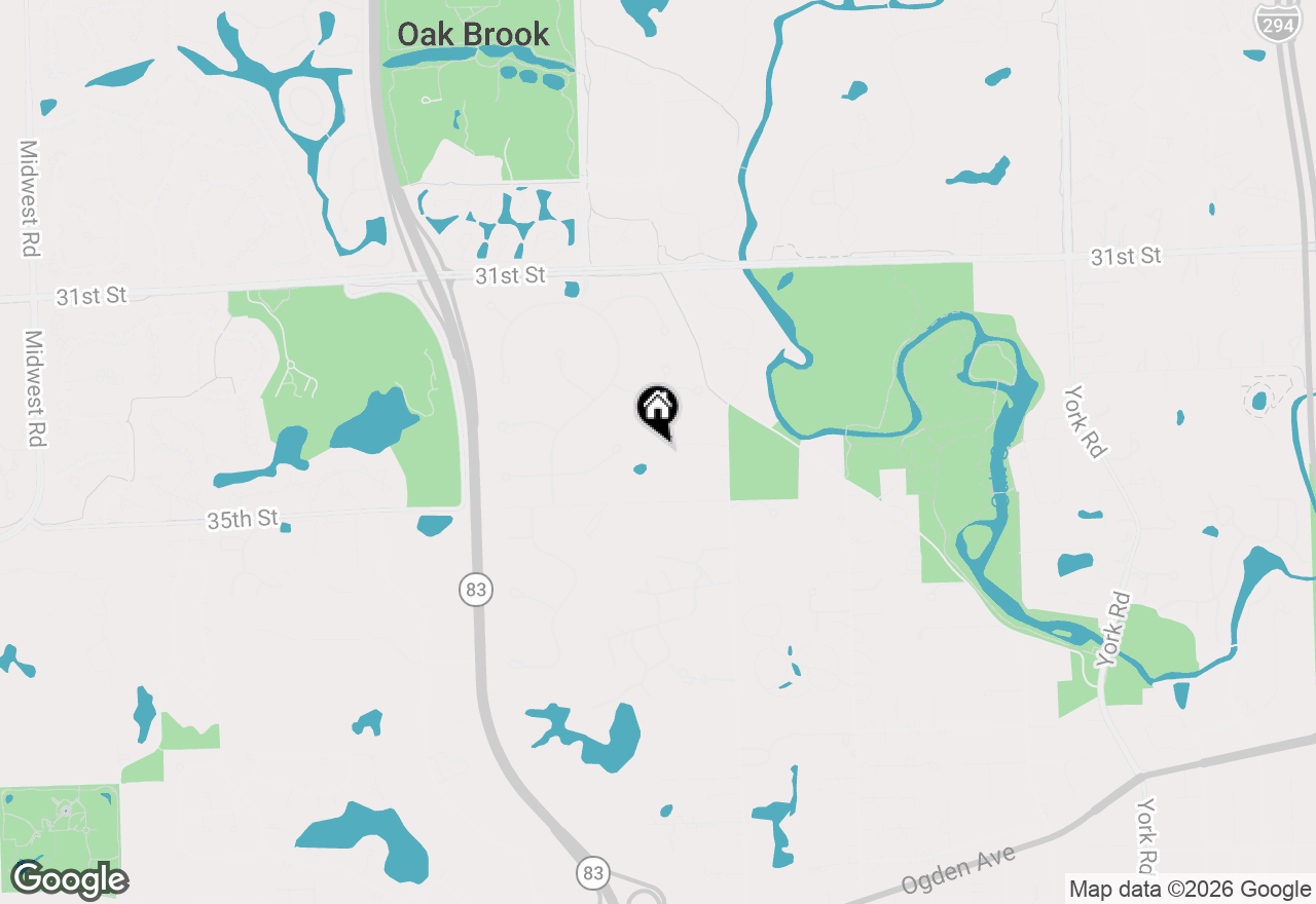 Map of 3404 Adams Road, Oak Brook, IL 60523