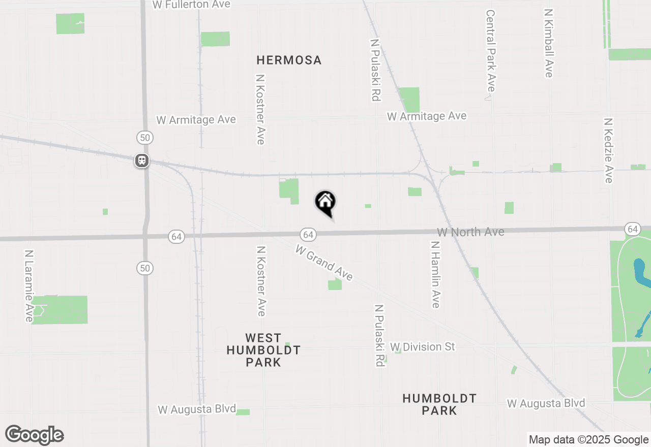 Map of 1615 N Keeler Avenue, Chicago, IL 60639