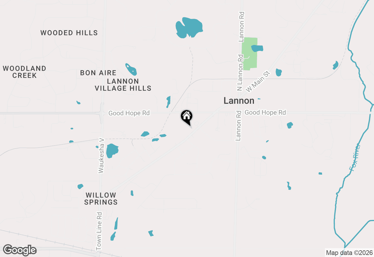 Map of 7033 Stonewood Ln, Lannon, WI 53046