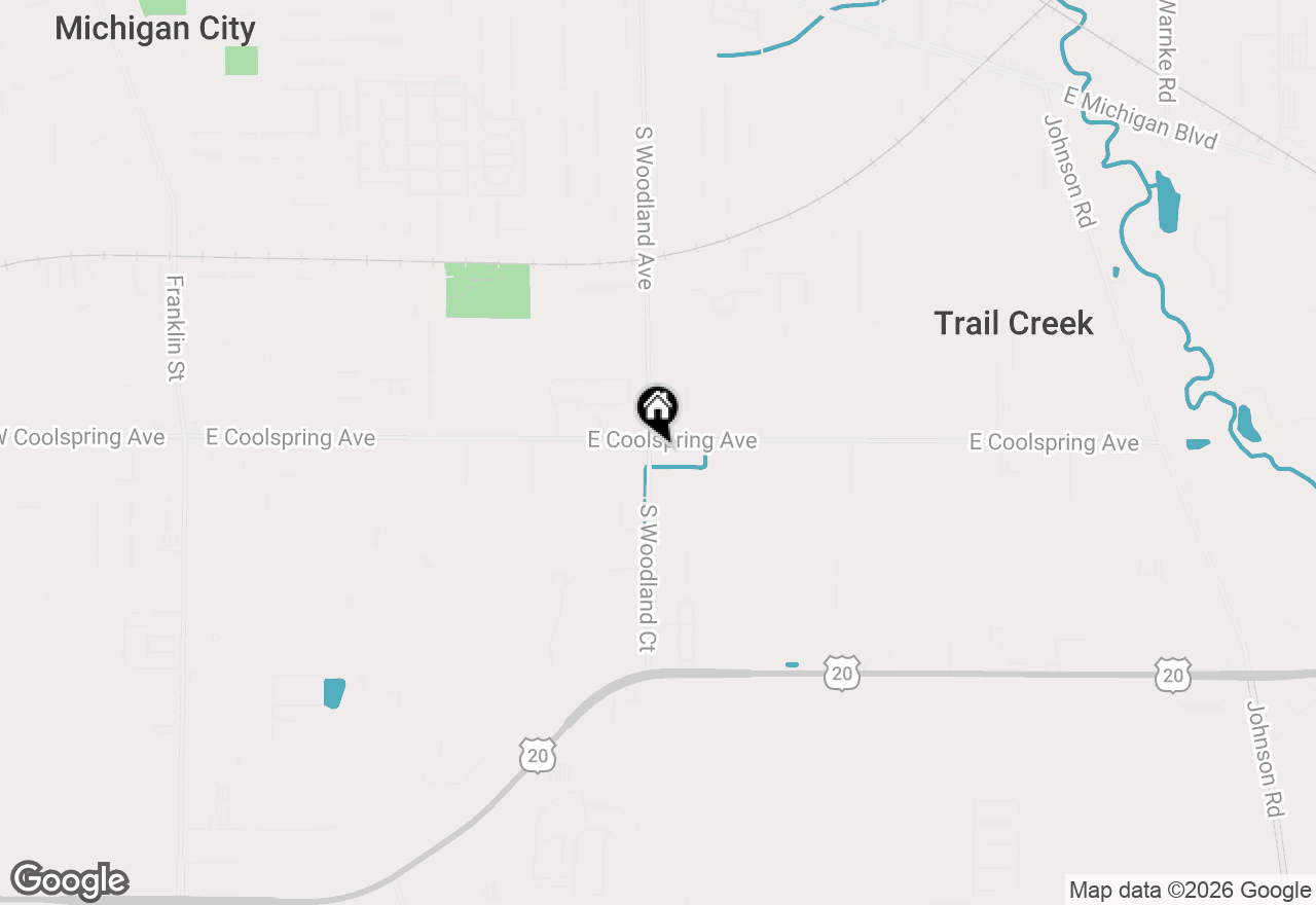 Map of 1200 S Woodland Avenue, Michigan City, IN 46360