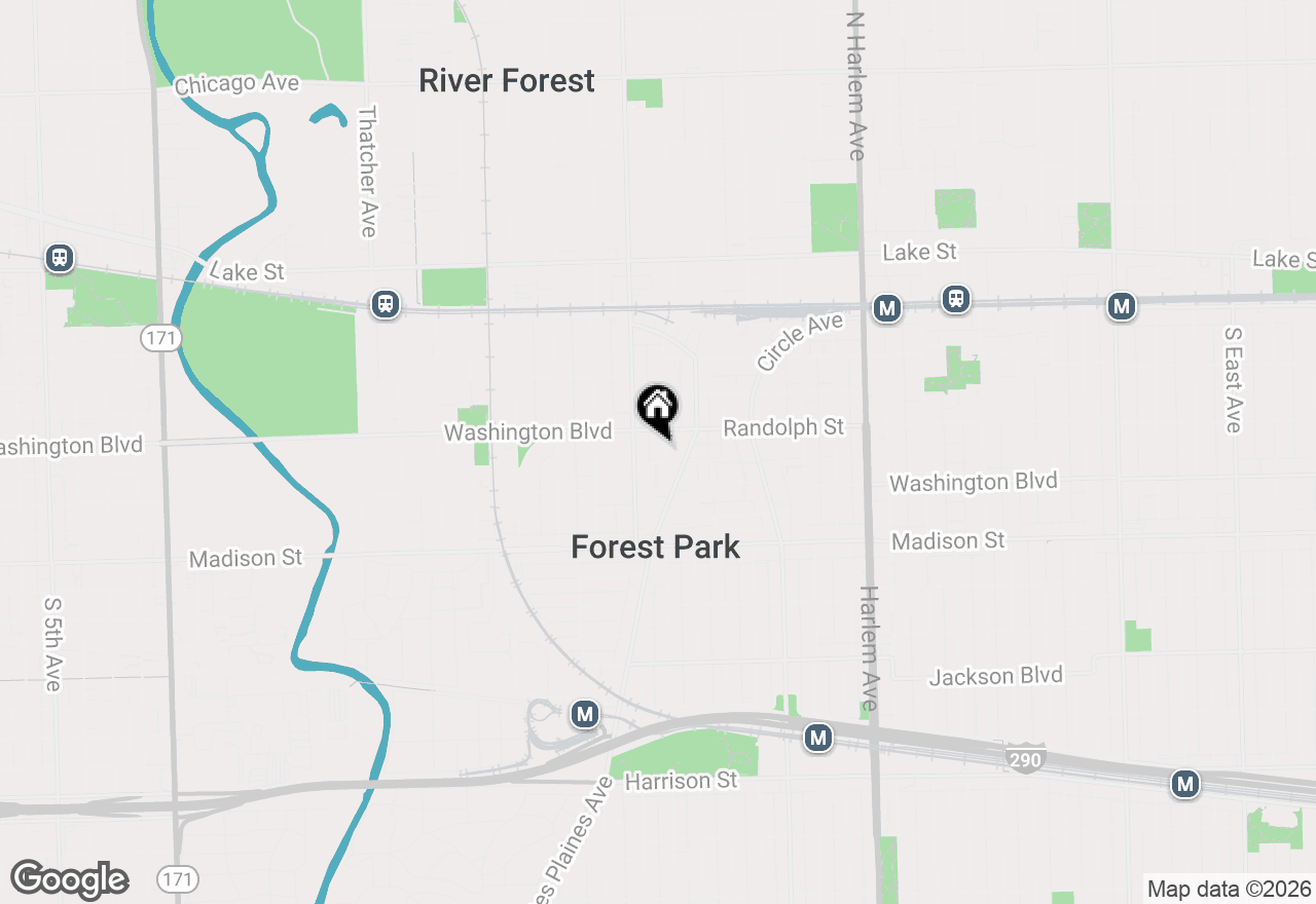 Map of 215 Rockford Avenue, Forest Park, IL 60130