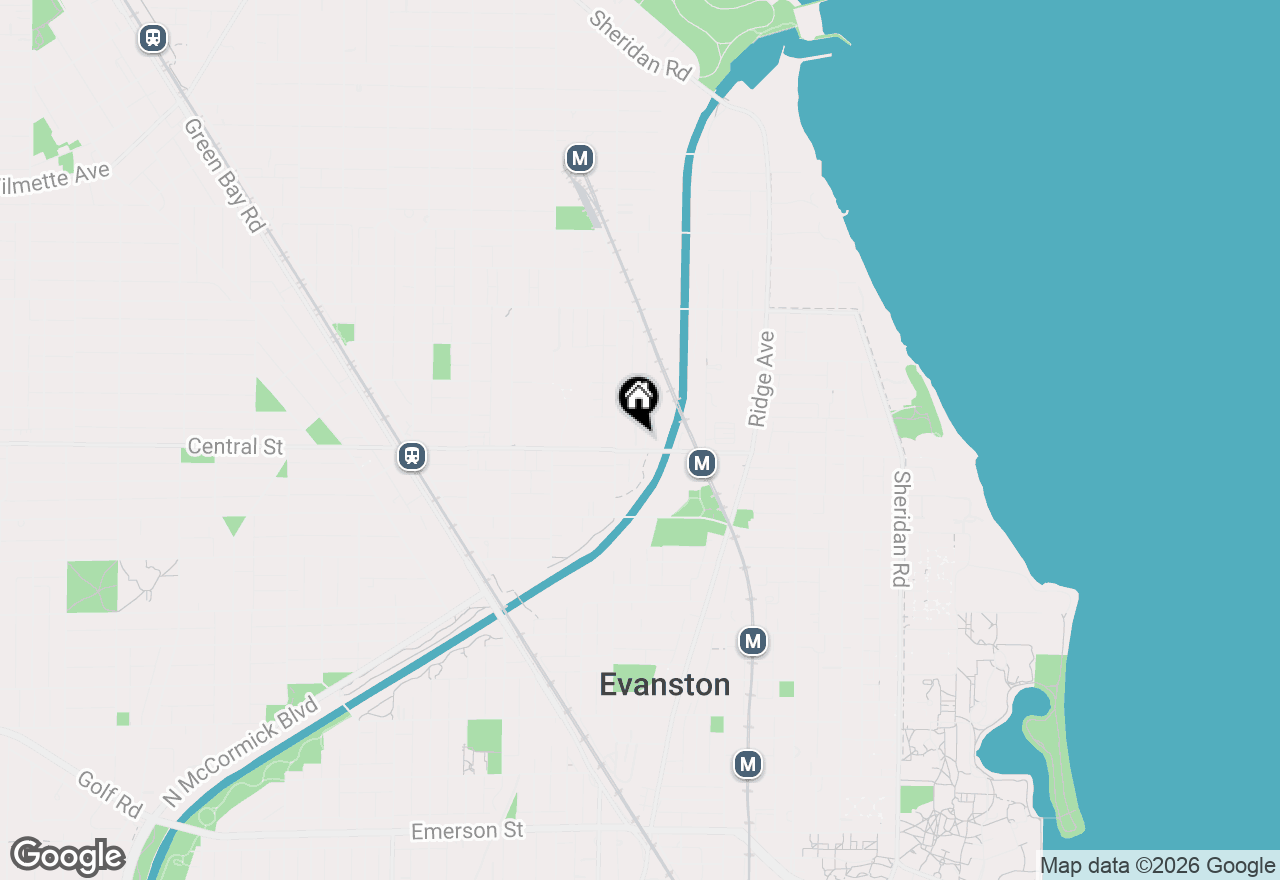 Map of 1203 Central Street #C, Evanston, IL 60201