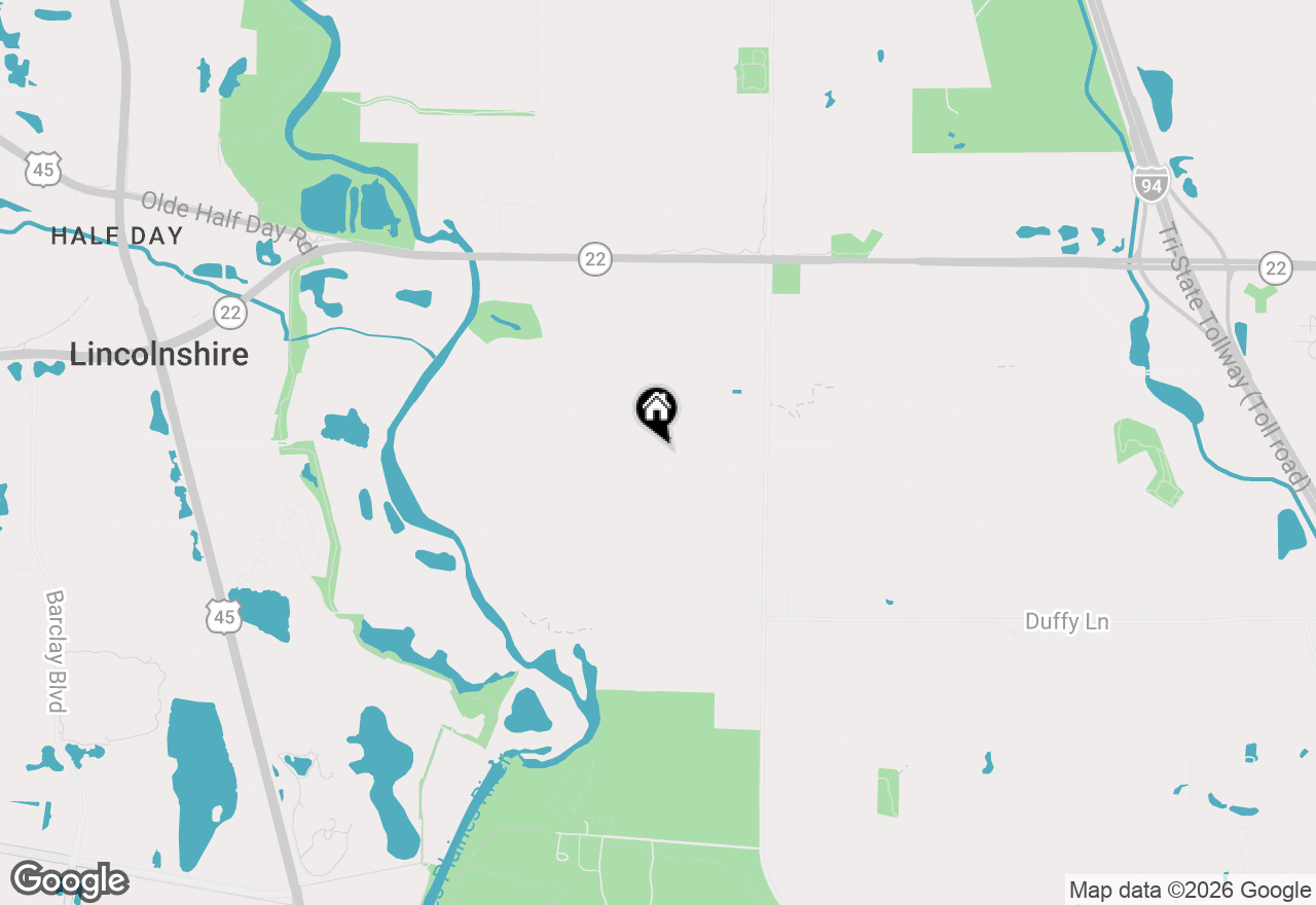 Map of 28 Lancaster Lane, Lincolnshire, IL 60069