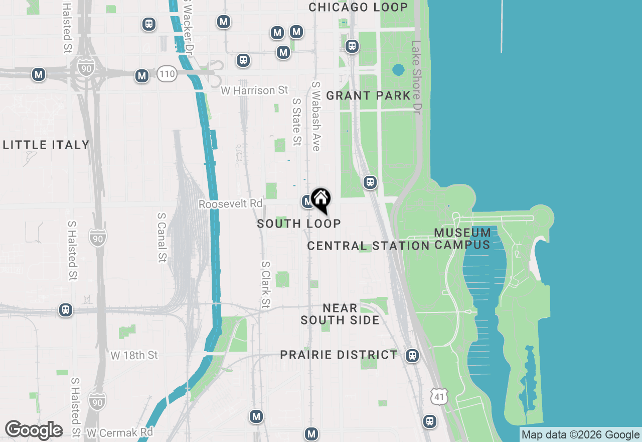 Map of 1243 S Wabash Avenue #503, Chicago, IL 60605