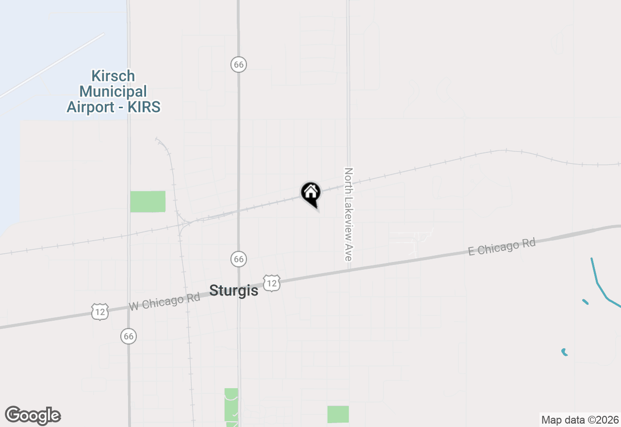 Map of 502 E Hatch Street, Sturgis, MI 49091