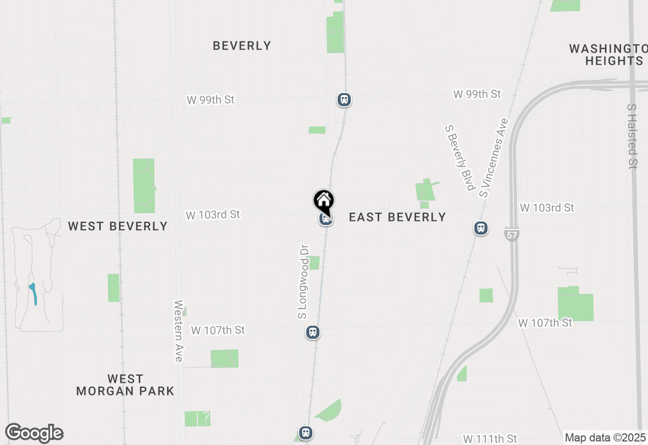 Map of 10336 S Walden Parkway #1F, Chicago, IL 60643