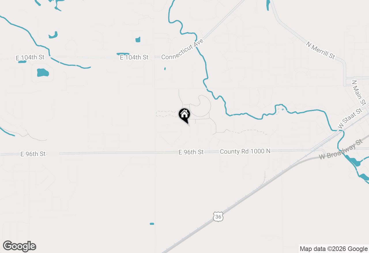 Map of 9847 Virginia Pine Drive, Fishers, IN 46040