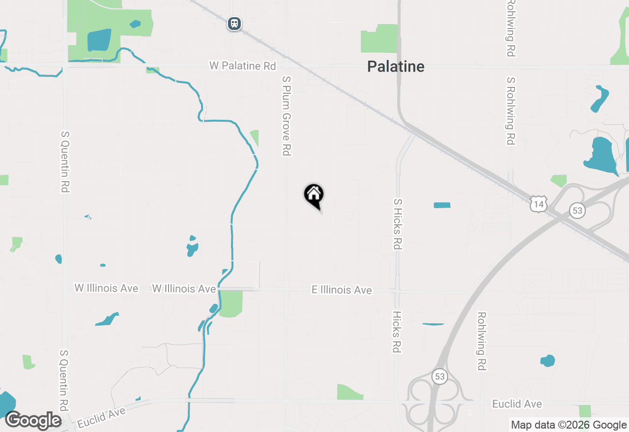 Map of 538 S Benton Street, Palatine, IL 60067