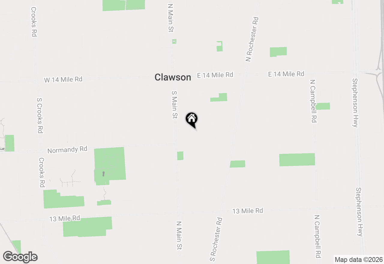 Map of 735 Renshaw Avenue, Clawson, MI 48017