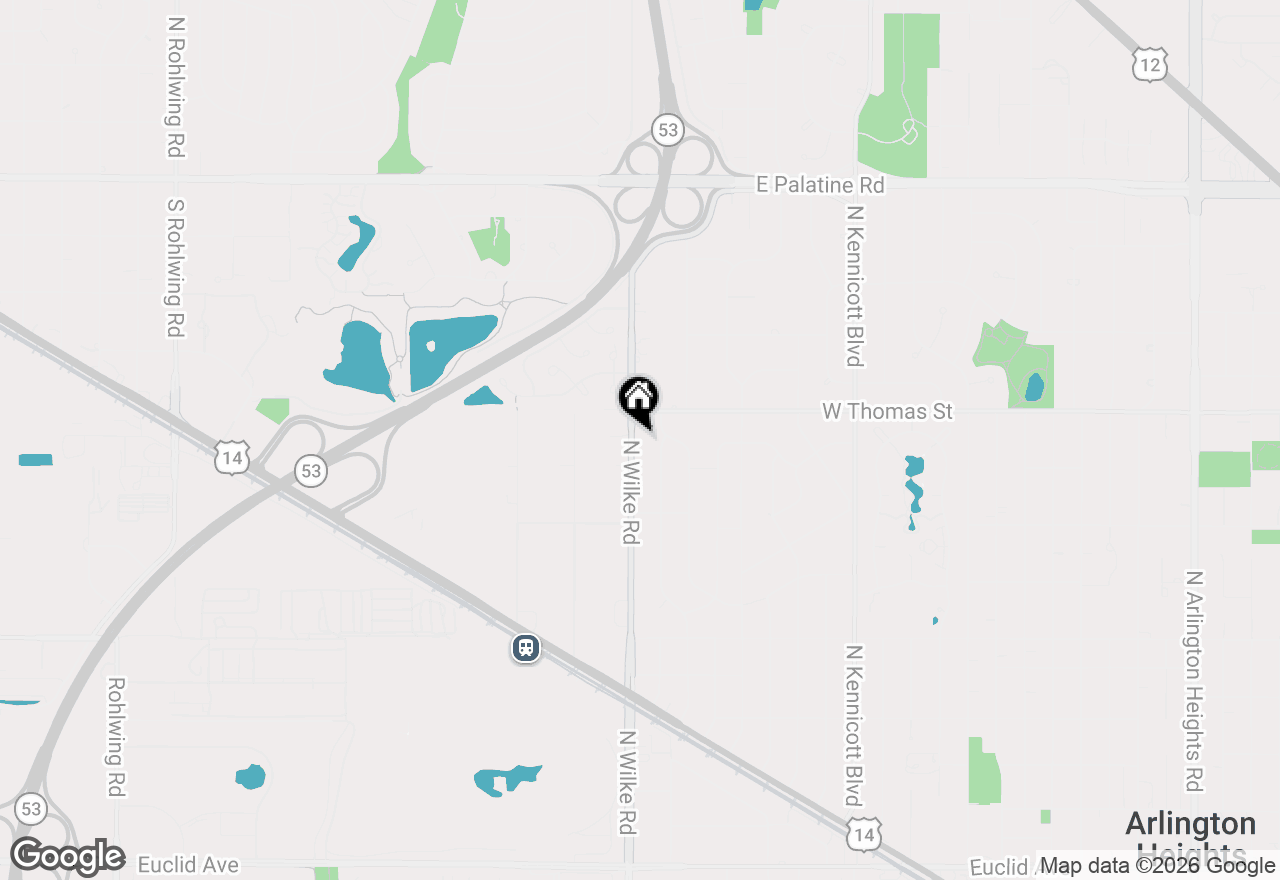 Map of 1417 N Wilke Road, Arlington Heights, IL 60004