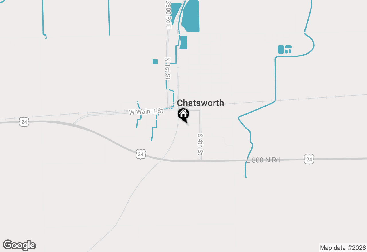 Map of 206 E Oak Street, Chatsworth, IL 60921