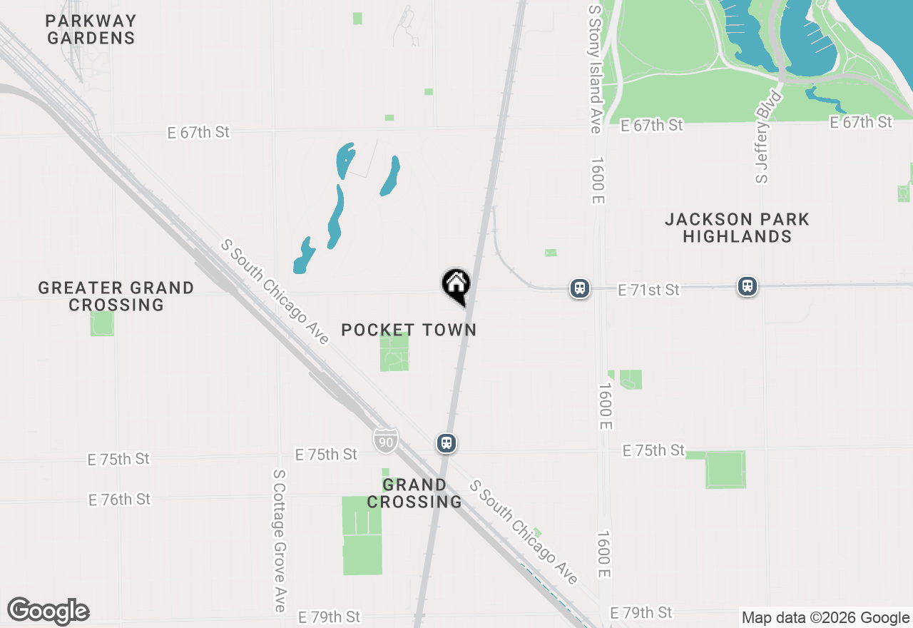 Map of 1225 E 71st Place, Chicago, IL 60619