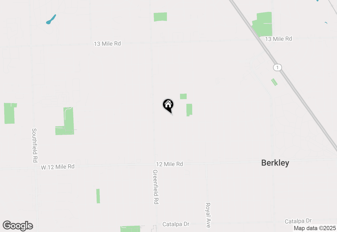 Map of 4114 Thomas Avenue, Berkley, MI 48072