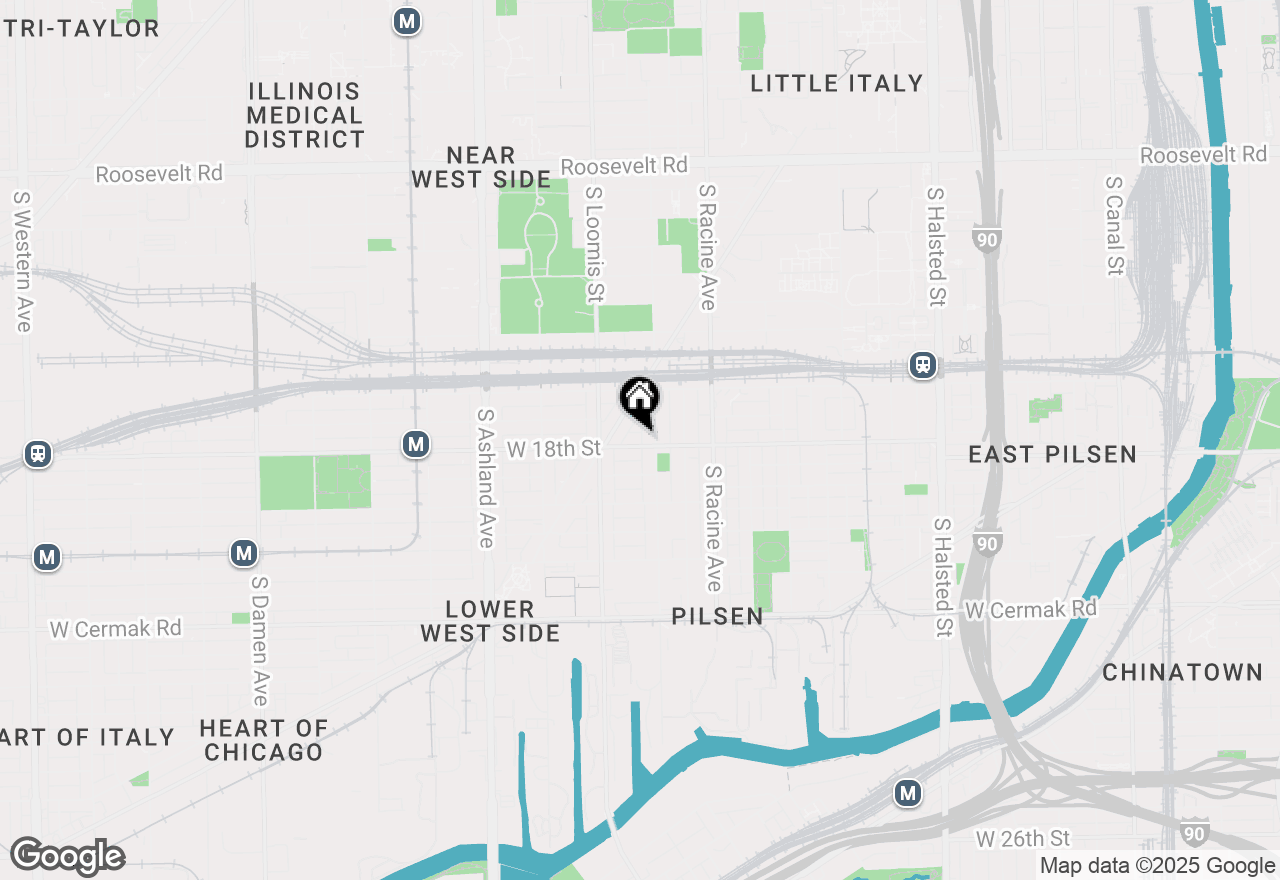 Map of 1314 W 18th Street, Chicago, IL 60608