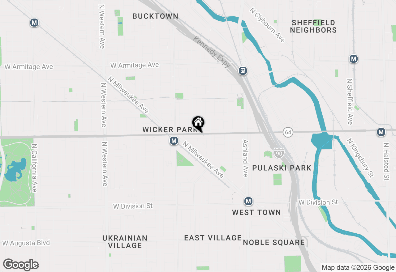 Map of 1843 W North Avenue #3W, Chicago, IL 60622
