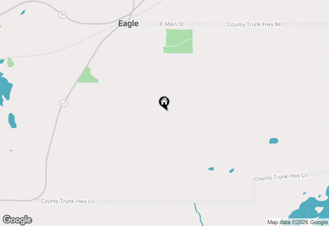 Map of W360S9521 Markham Rd, Eagle, WI 53119