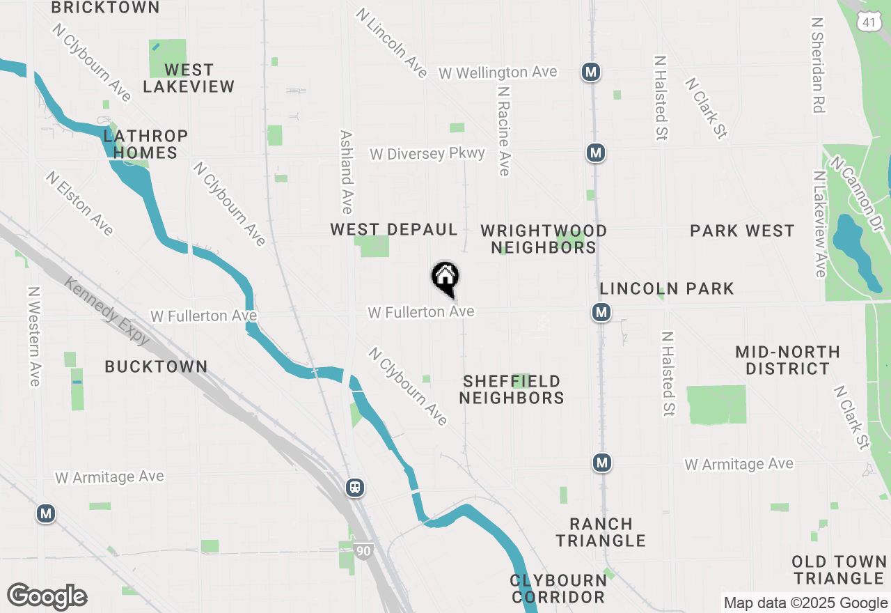Map of 1350 W Fullerton Avenue #412, Chicago, IL 60614