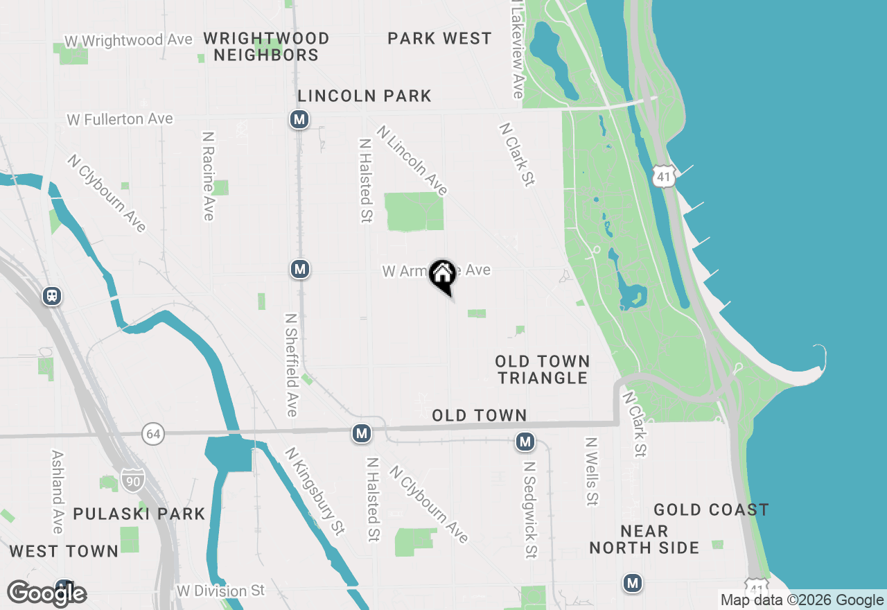 Map of 1910 N Larrabee Street, Chicago, IL 60614