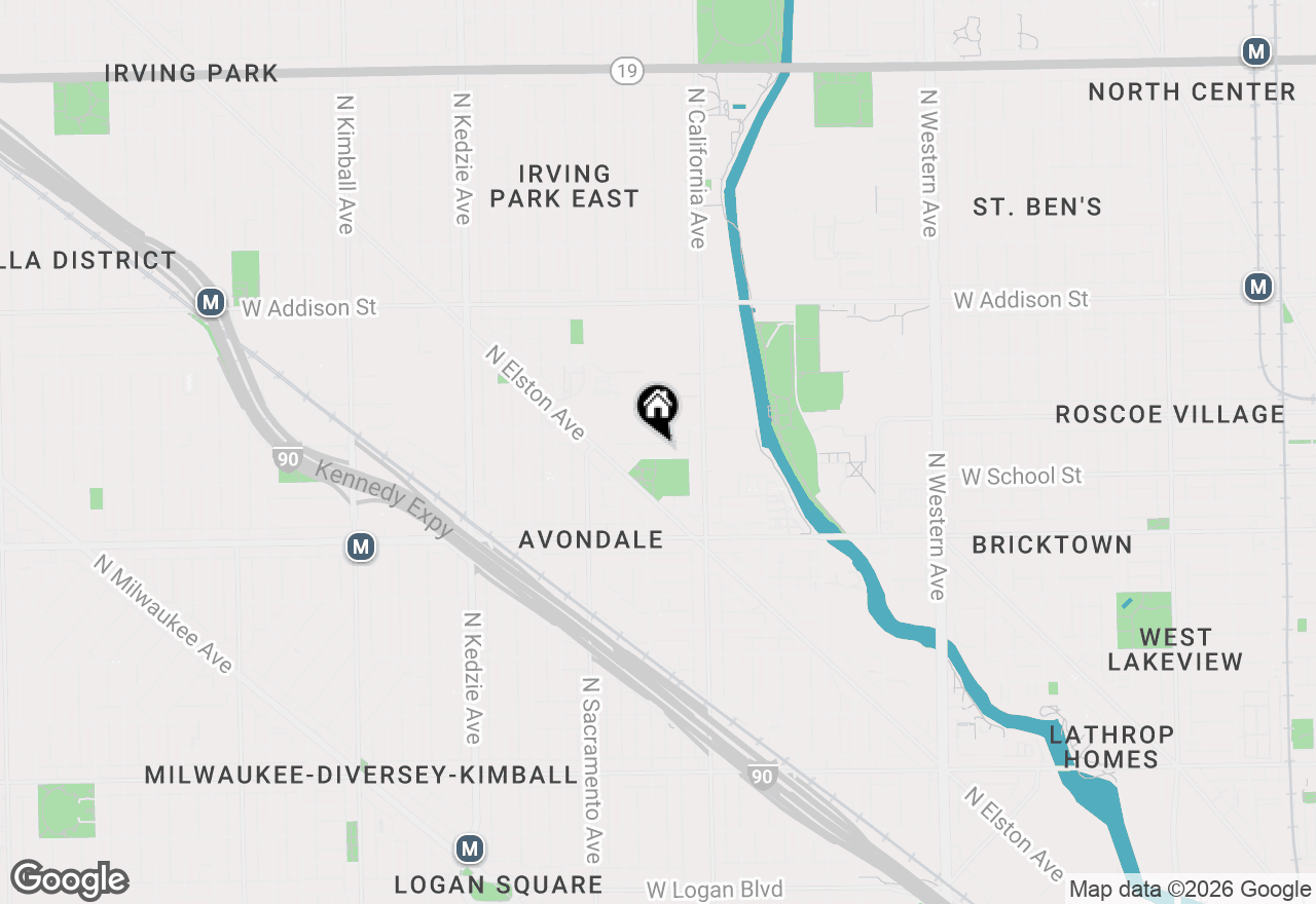 Map of 2850 W Henderson Street #1, Chicago, IL 60618
