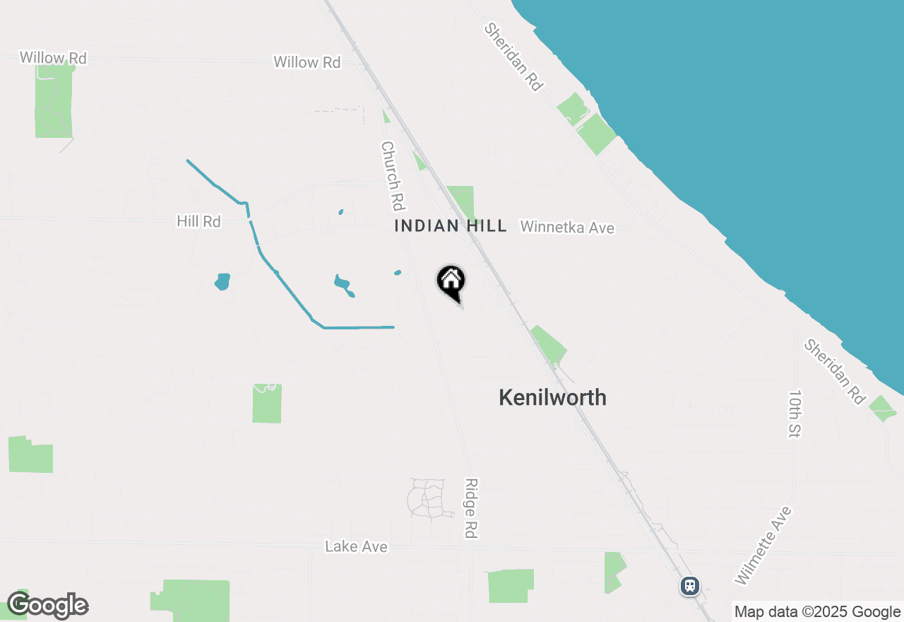 Map of 715 Roger Street, Kenilworth, IL 60043