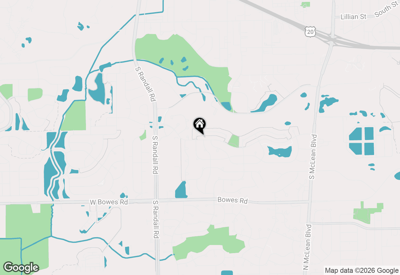 Map of 2038 College Green Drive, Elgin, IL 60123