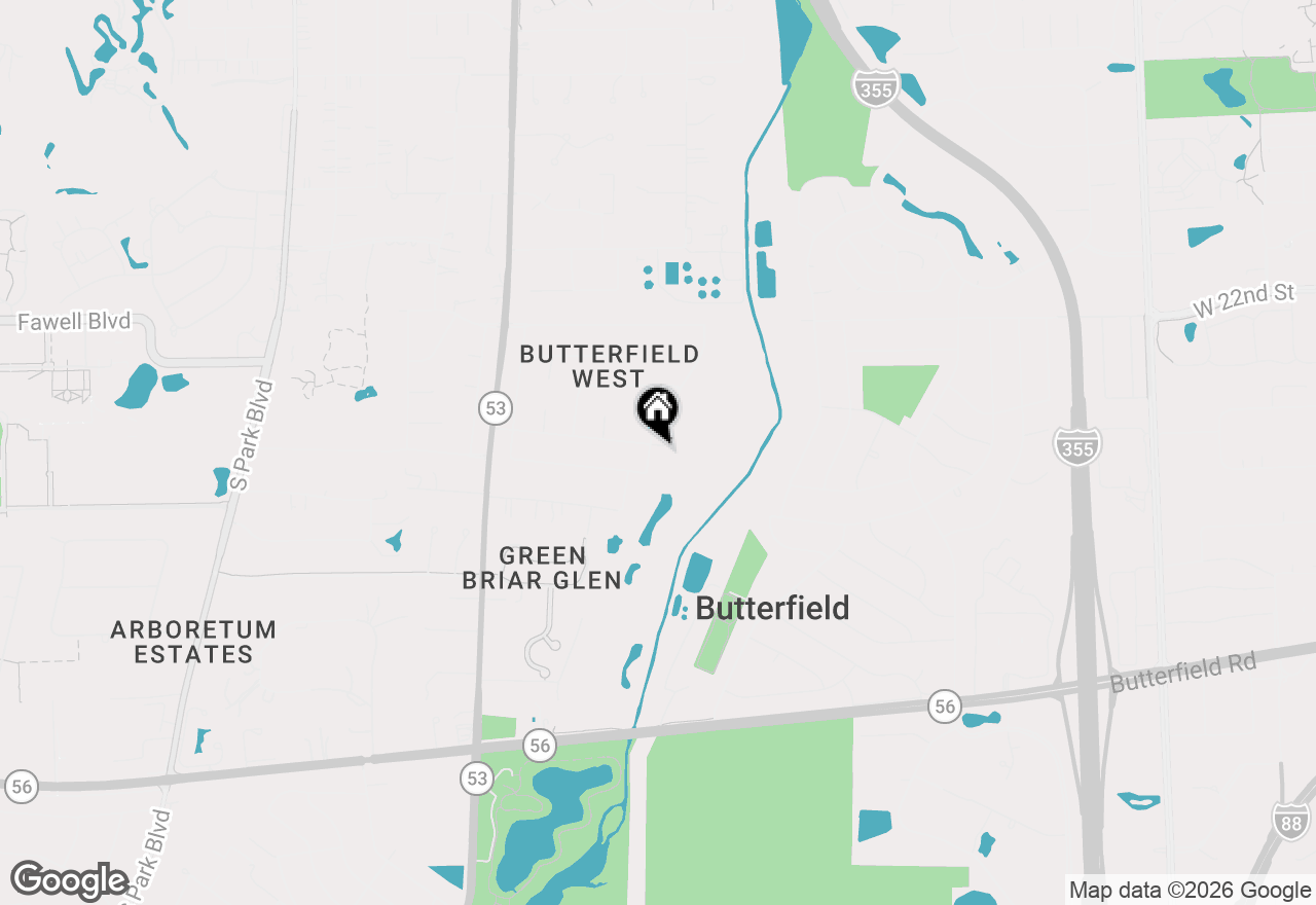 Map of 2S245 Mayfield Lane, Glen Ellyn, IL 60137