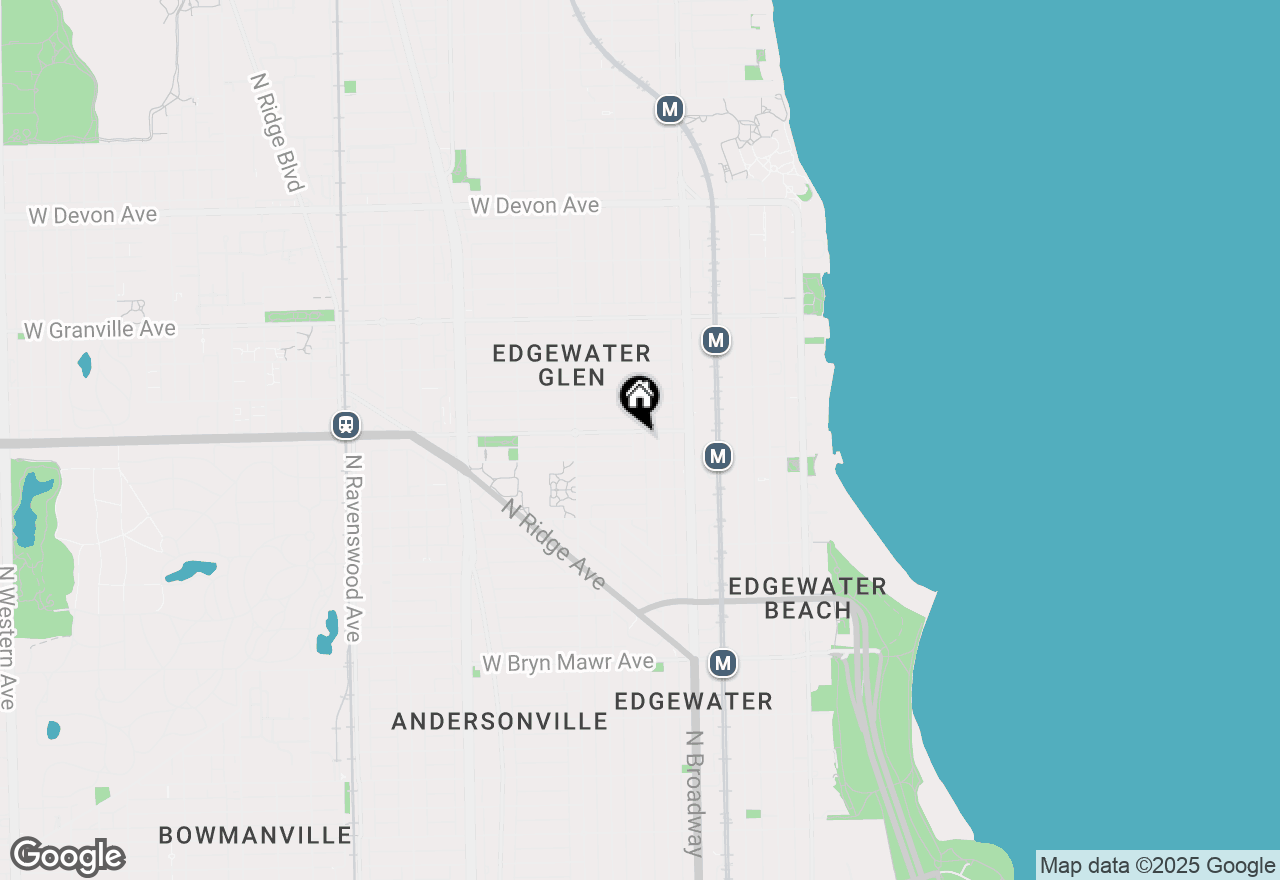 Map of 5955 N Lakewood Avenue #3S, Chicago, IL 60660
