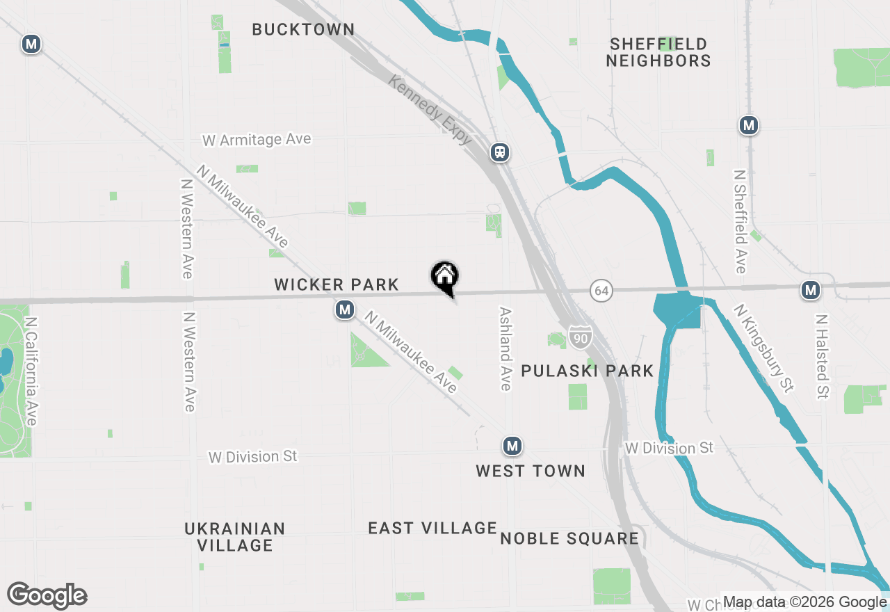 Map of 1734 W Pierce Avenue #1, Chicago, IL 60622