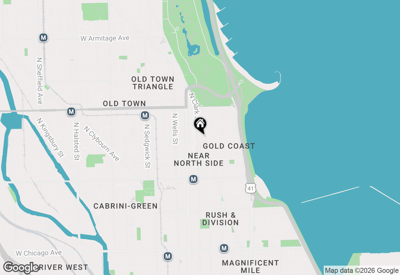 Map of 88 W Schiller Street #2602, Chicago, IL 60610