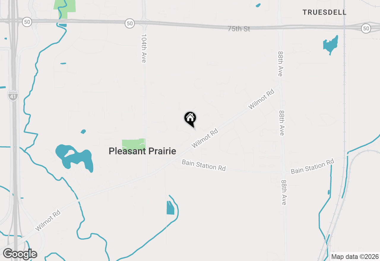 Map of 8442 E Ridge Dr, Pleasant Prairie, WI 53158