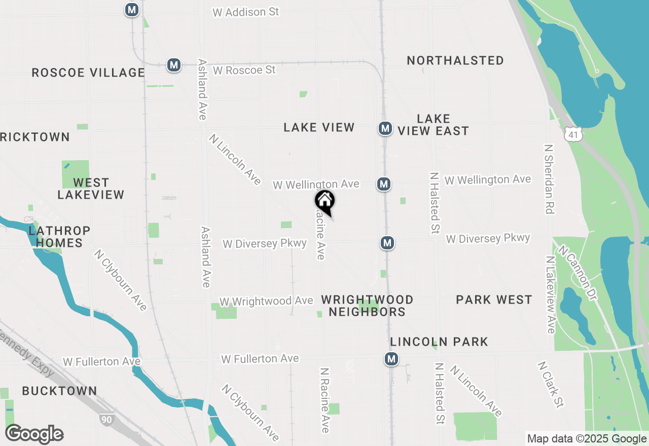 Map of 2841 N Racine Avenue #1F, Chicago, IL 60657