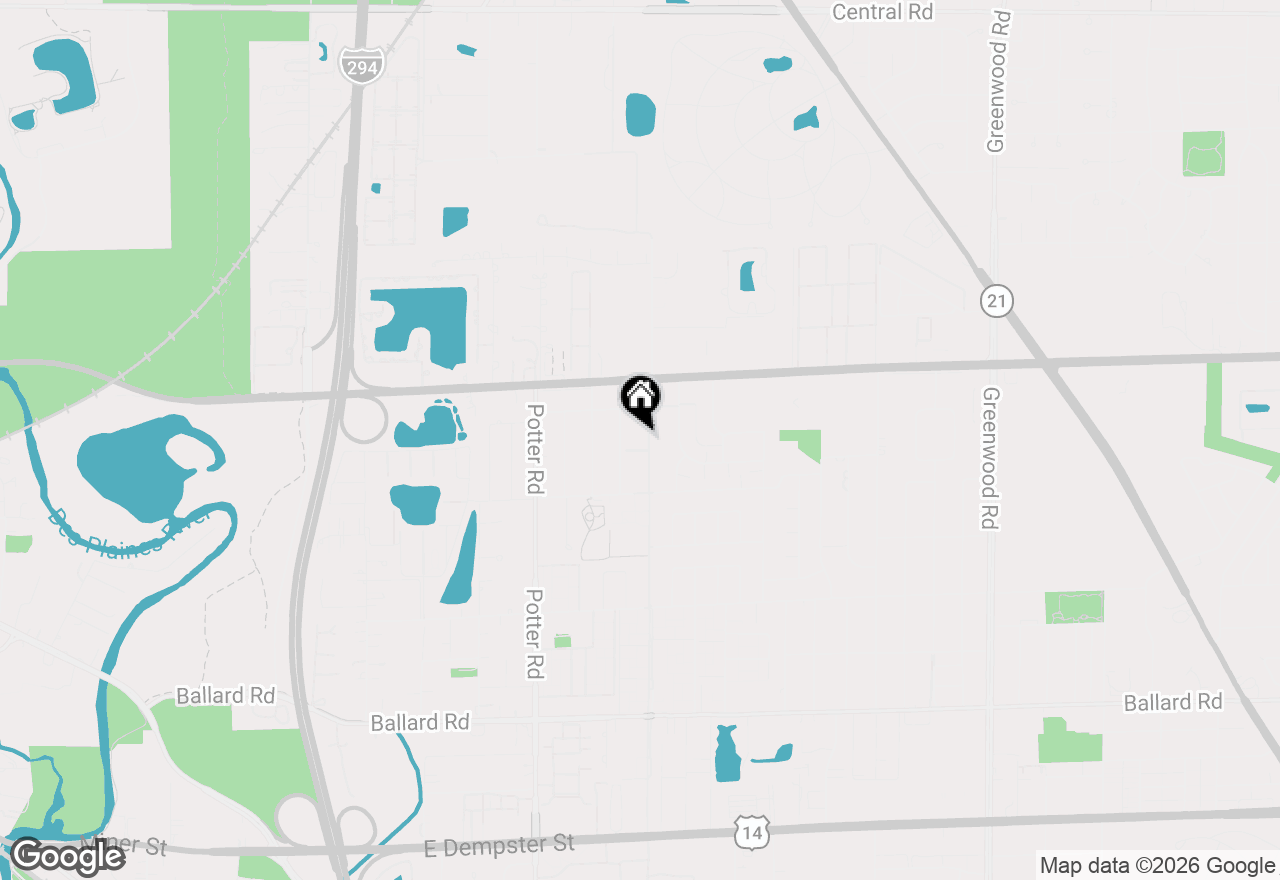 Map of 9518 Dee Road #1E, Des Plaines, IL 60016