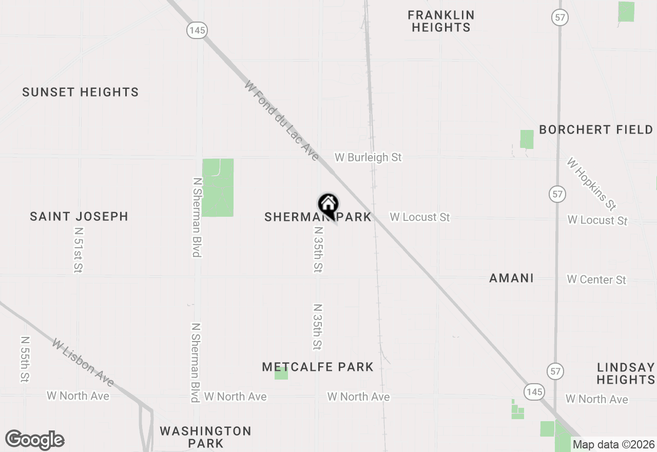 Map of 2857 N 34th St #2859, Milwaukee, WI 53210