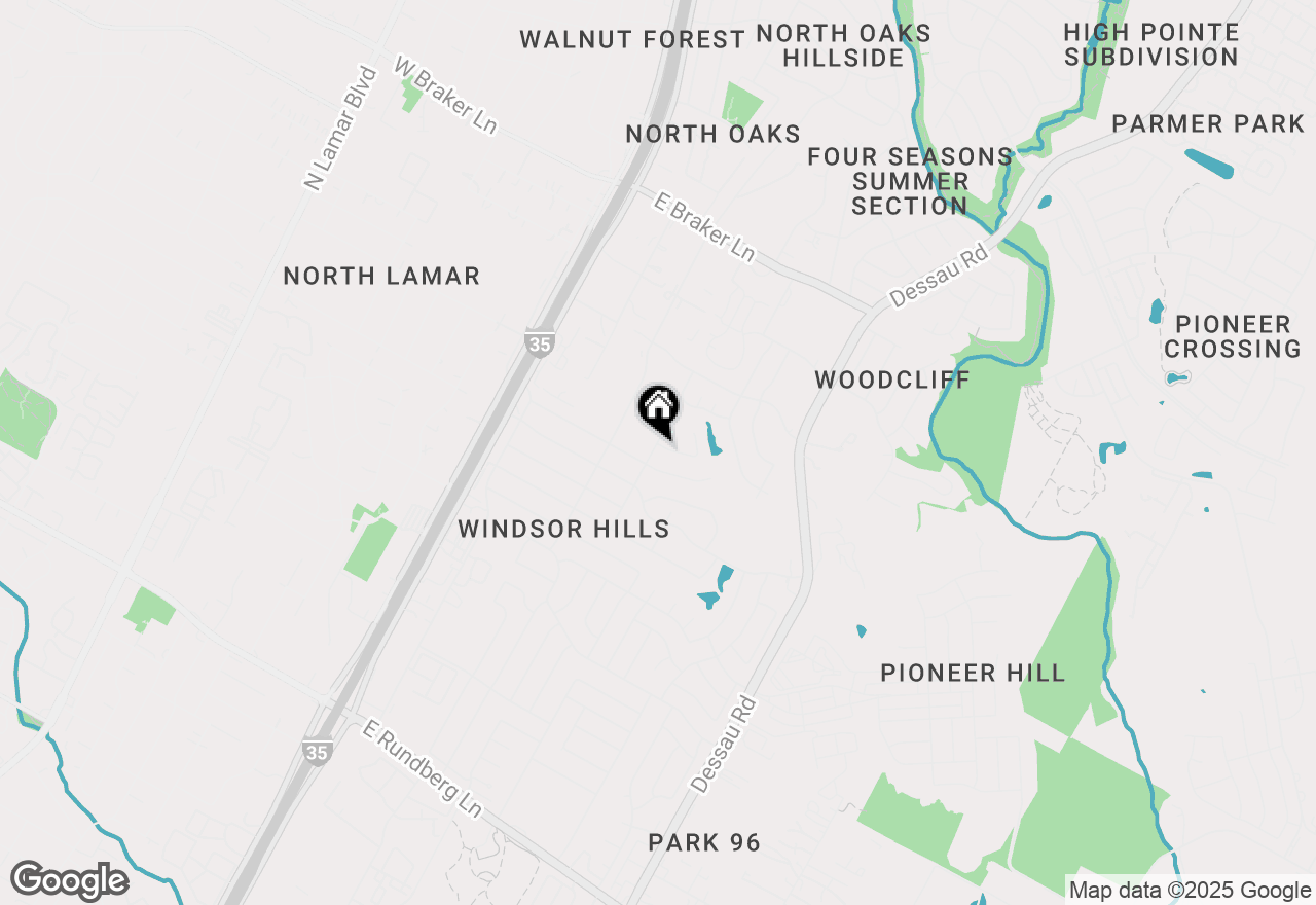 Map of 10601 Denell Cir, Austin, TX 78753