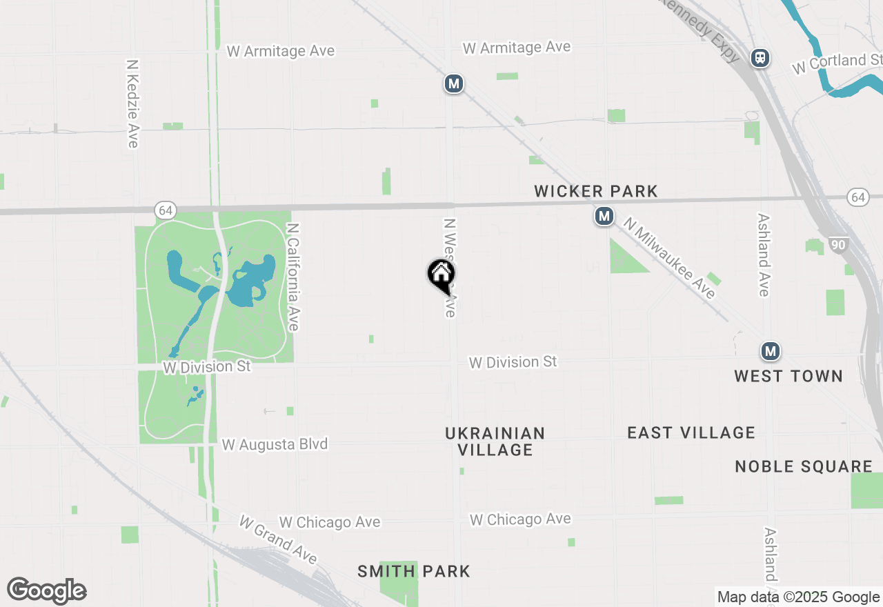 Map of 1325 N Artesian Avenue #1, Chicago, IL 60622