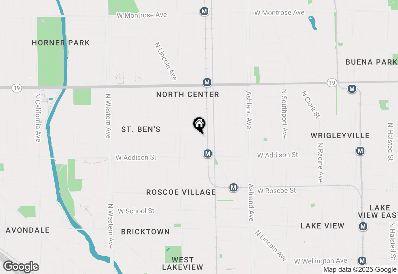 Map of 1848 W Waveland Avenue #1E, Chicago, IL 60613